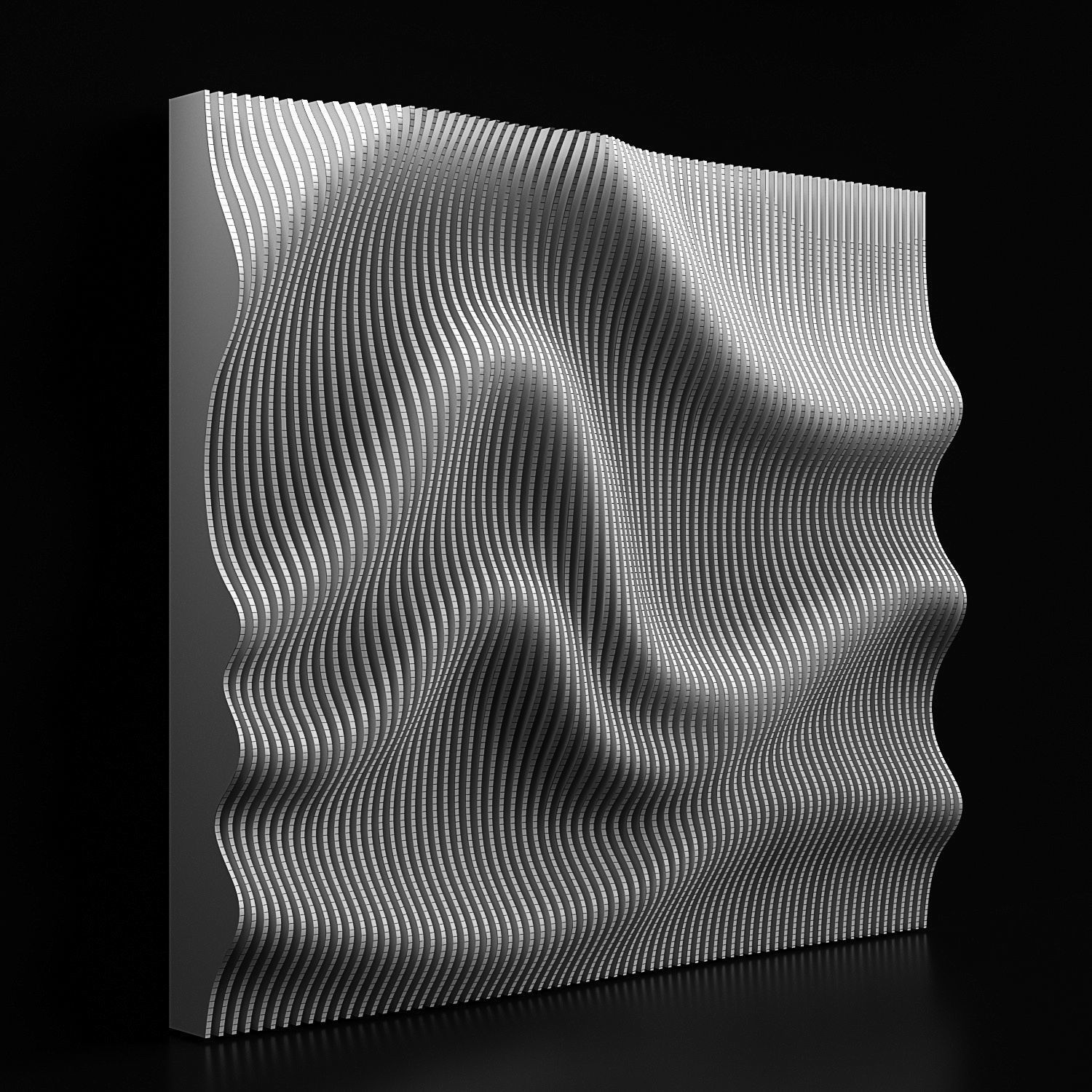 Parametric wall 3D model_1