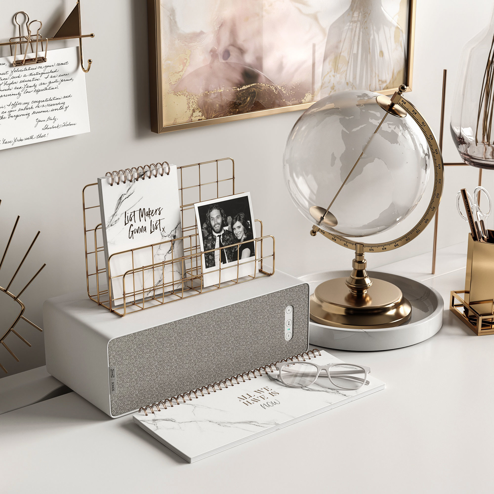 Workspace with pampas 3D model_4