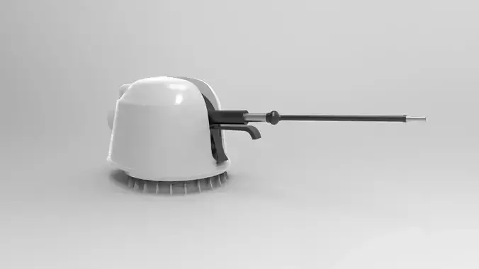 OTO Melara Naval gun 76mm 3D print model