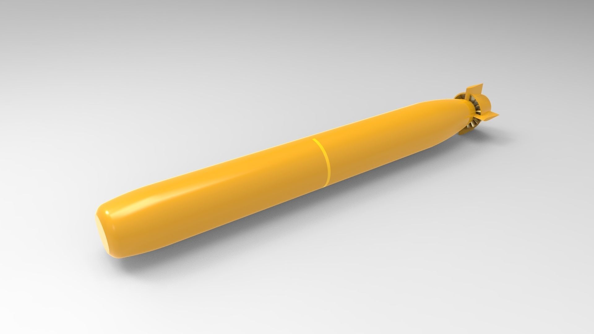 Type 97 light weight torpedo 3D print model_3
