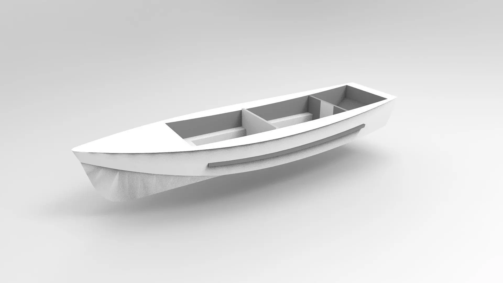 Monohull boat 3D print model_0