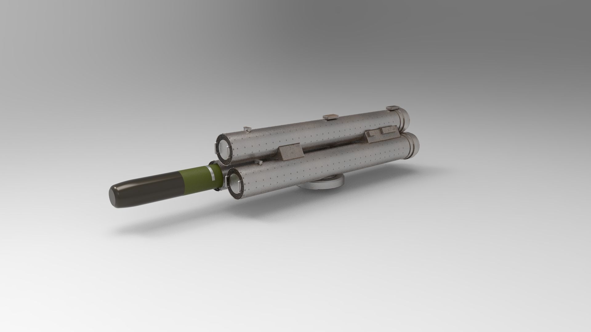 Torpedo With torpedo tube launcher 3D print model_4
