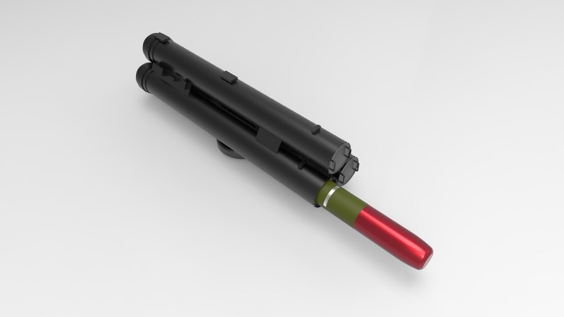 Torpedo With torpedo tube launcher 3D print model_3