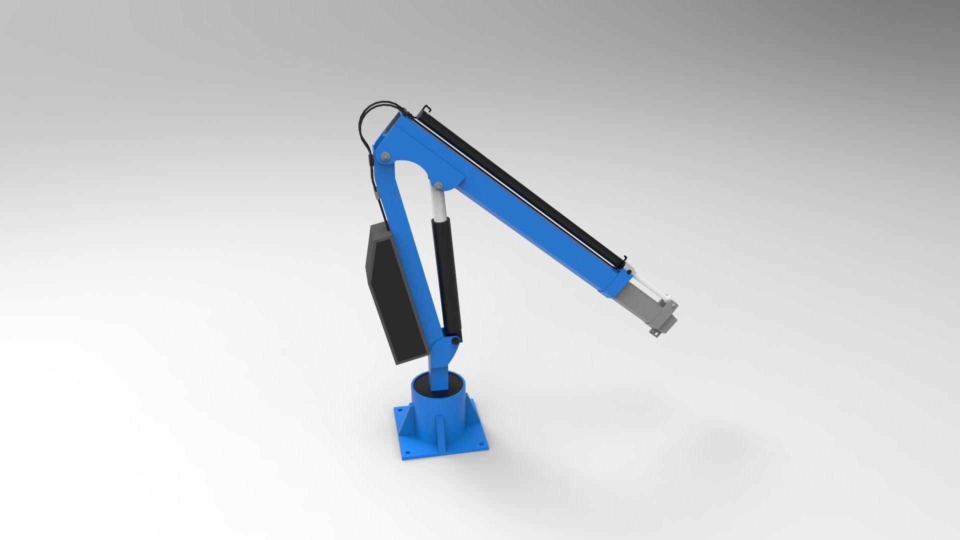 Industrial or deck crane 3D print model_2