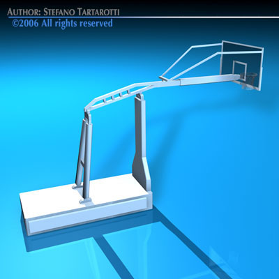 Basketball hoop 3D model_1