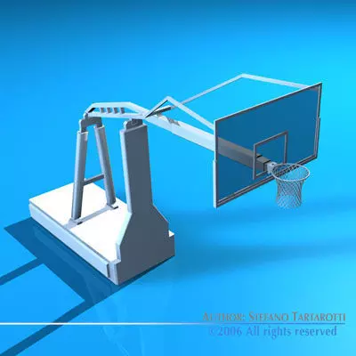 Basketball hoop 3D model_0