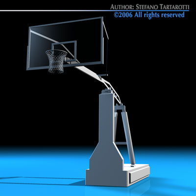 Basketball hoop 3D model_3