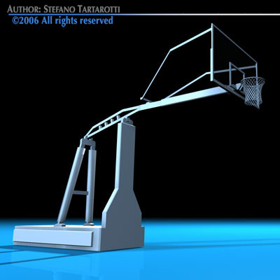 Basketball hoop 3D model_4