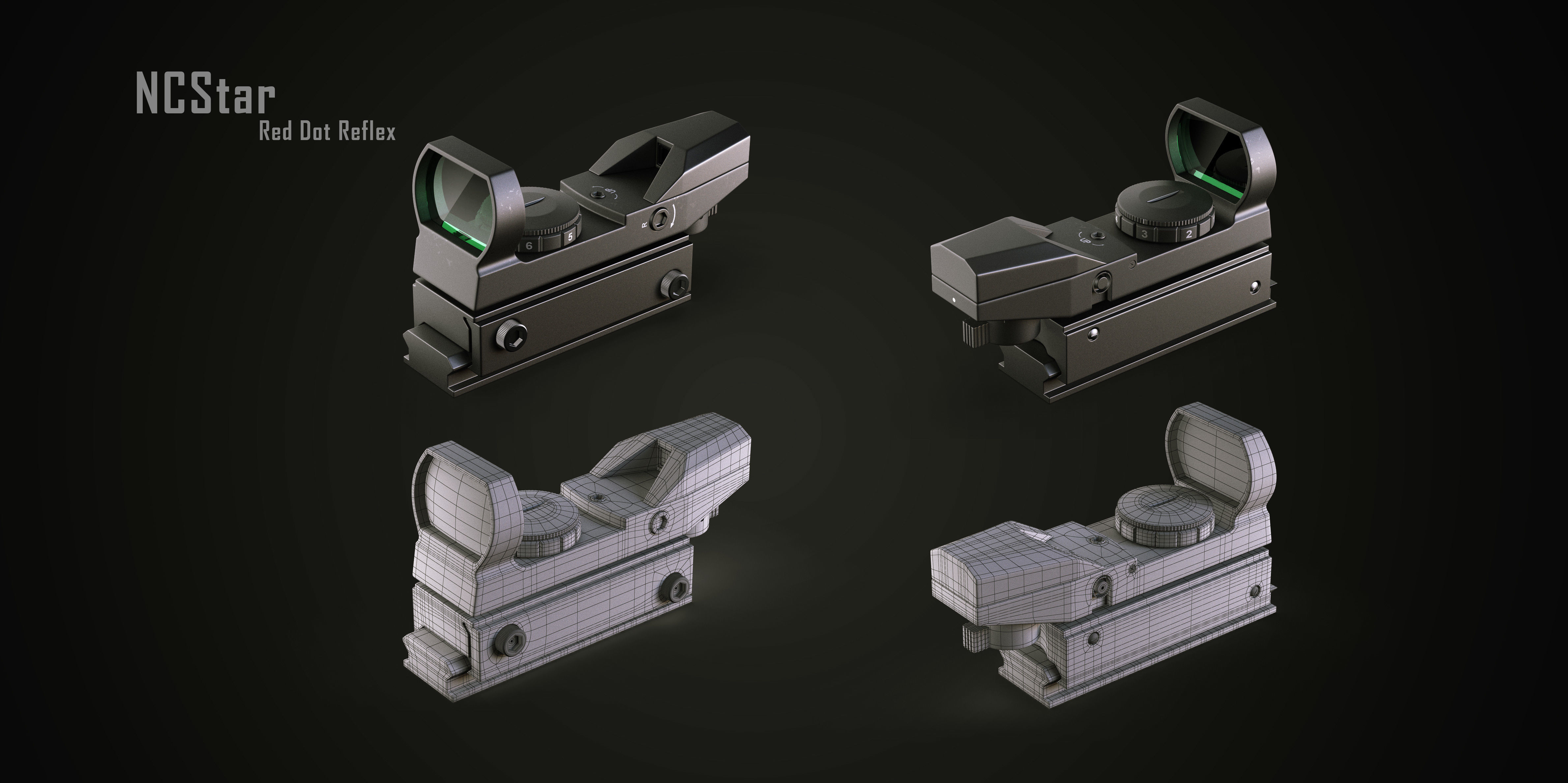 Various sighting scope 3D model_5