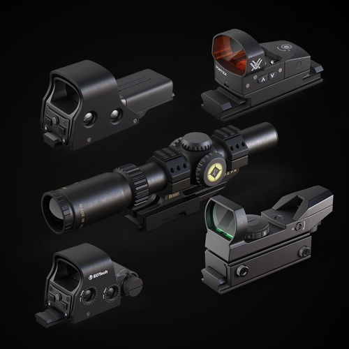 Various sighting scope 3D model