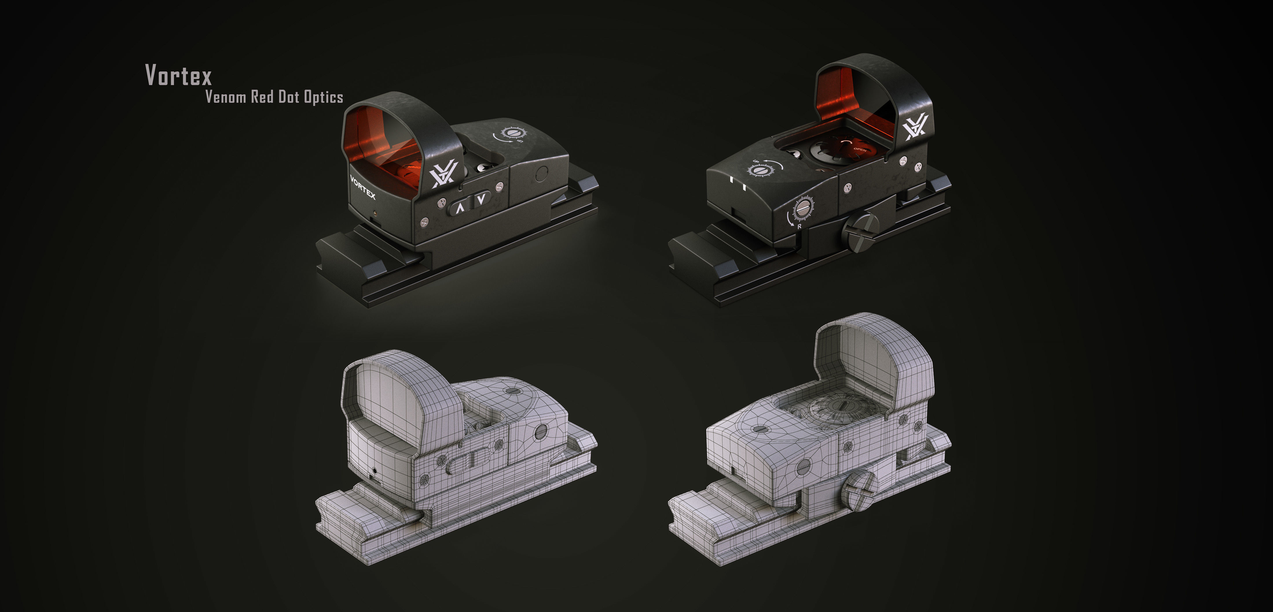 Various sighting scope 3D model_4