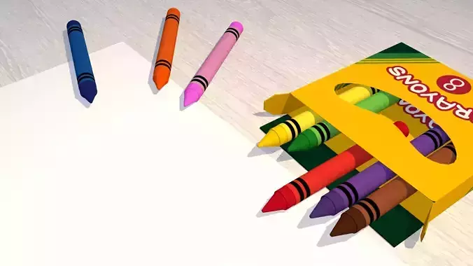 Crayon Box 3D model