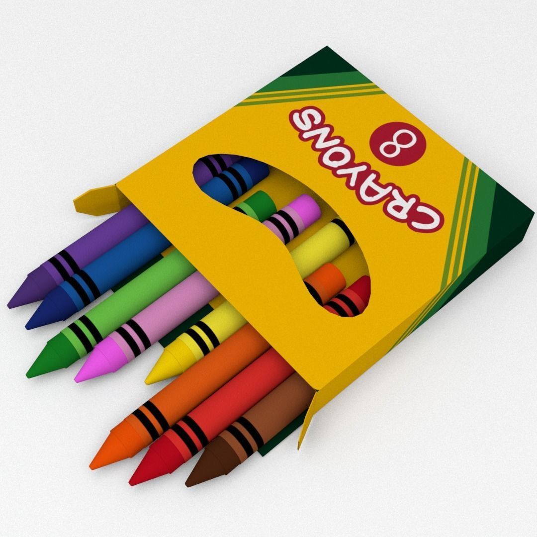 Crayon Box 3D model_10
