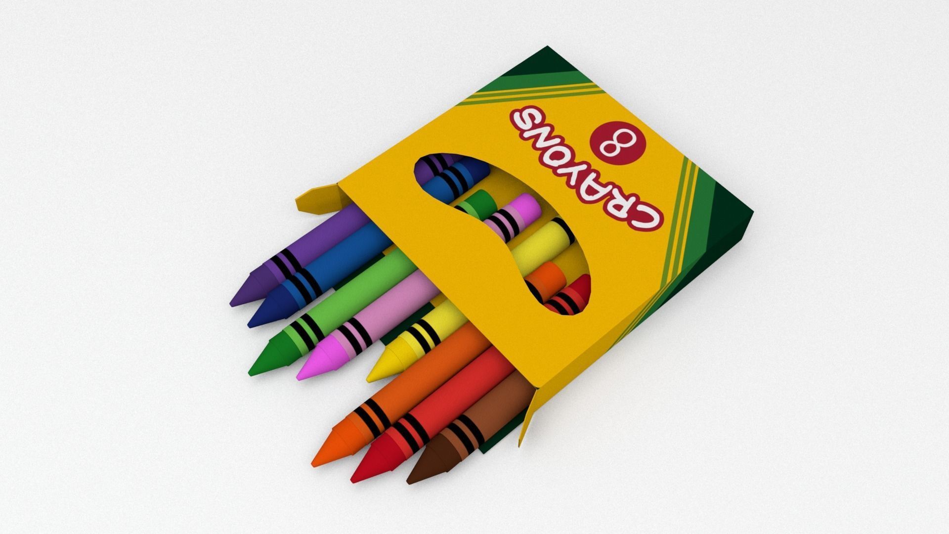 Crayon Box 3D model_9