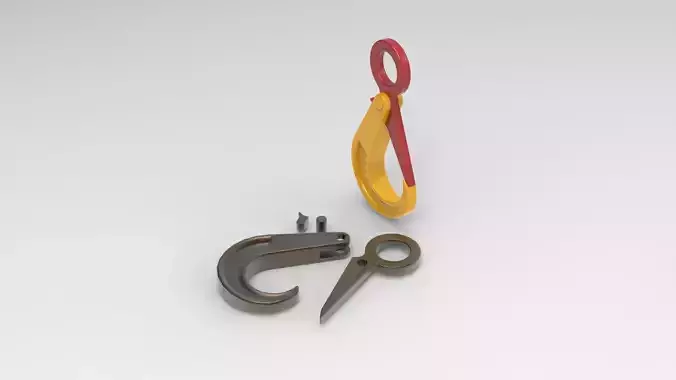 Locking hook crane 3D print model