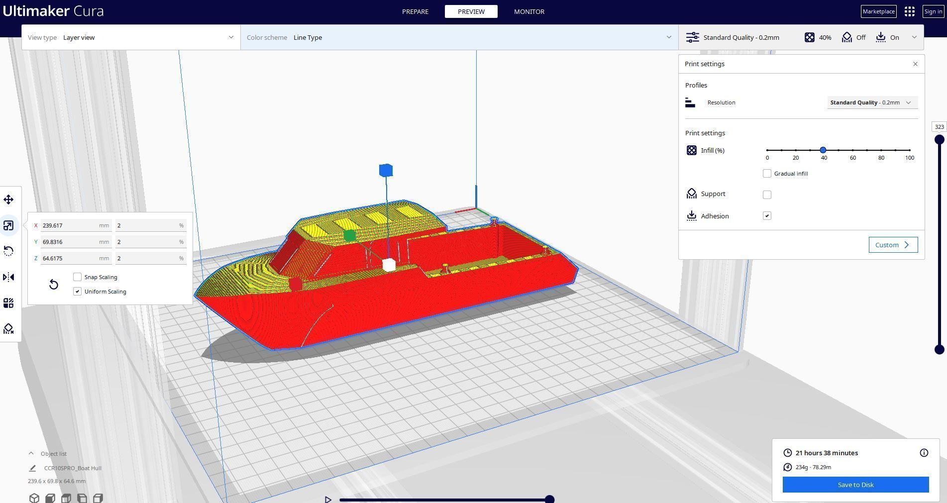 Boat hull 3D print model_1