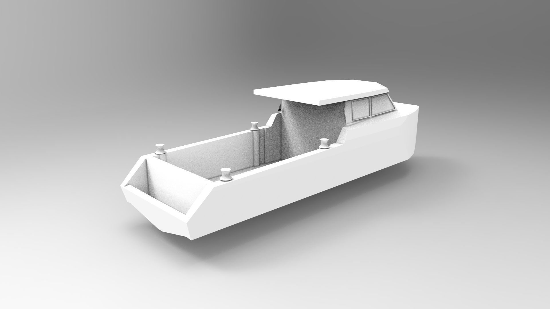 Boat hull 3D print model_2