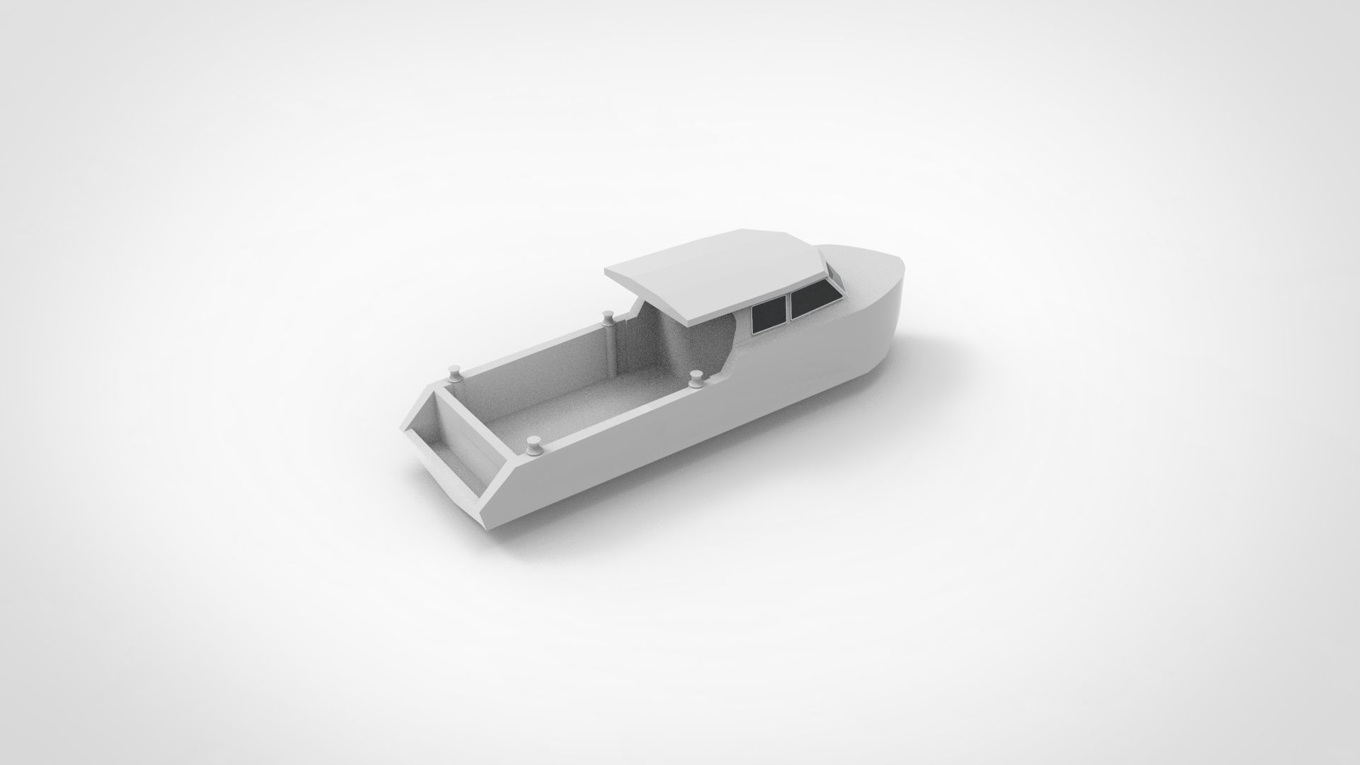 Boat hull 3D print model_3