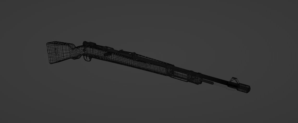 KAR98K  LOW POLY Low-poly 3D model_2