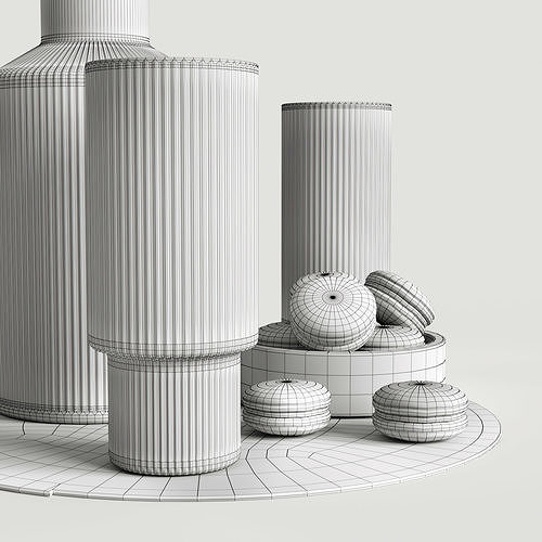Ripple carafe with olives 3D model 6