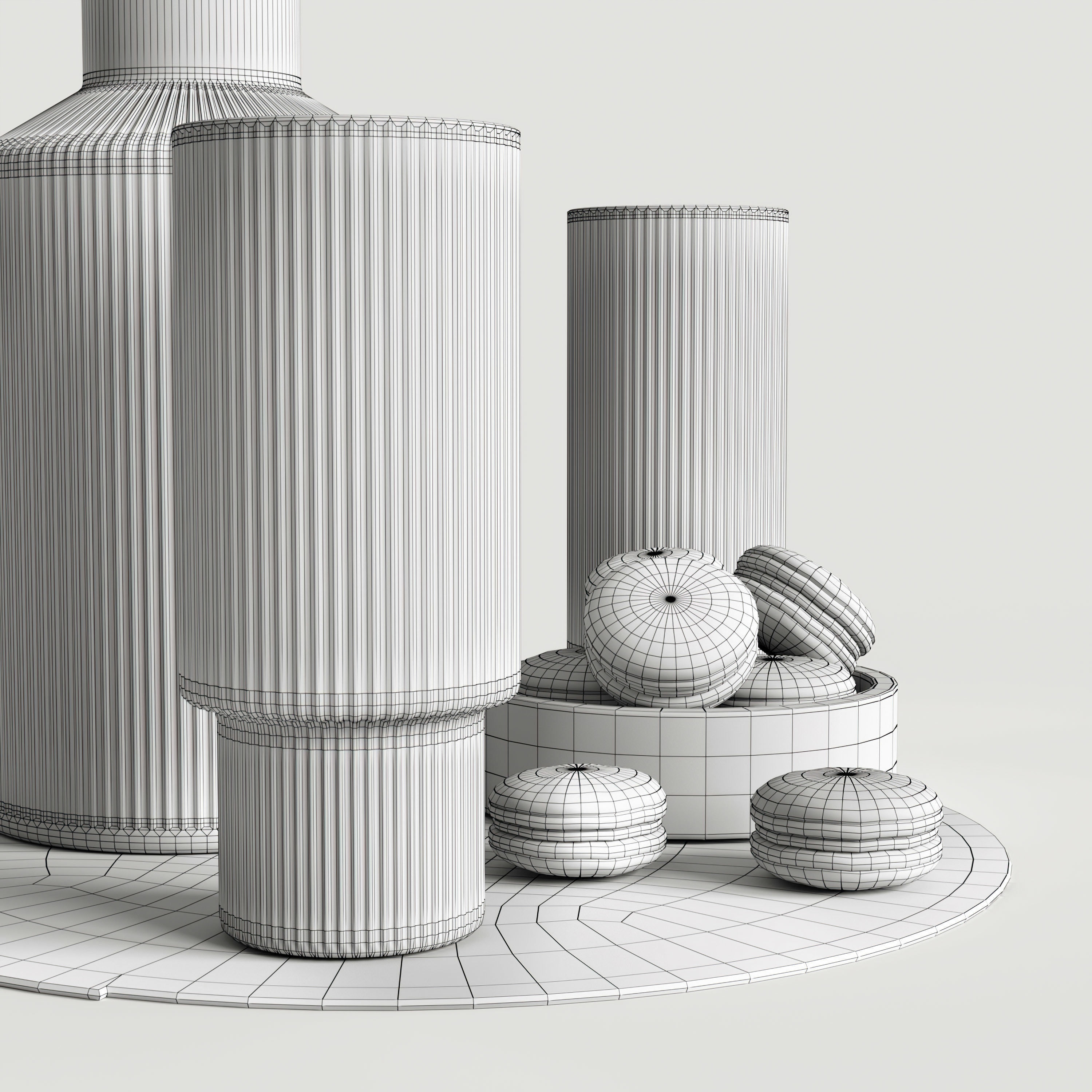 Ripple carafe with olives 3D model_5