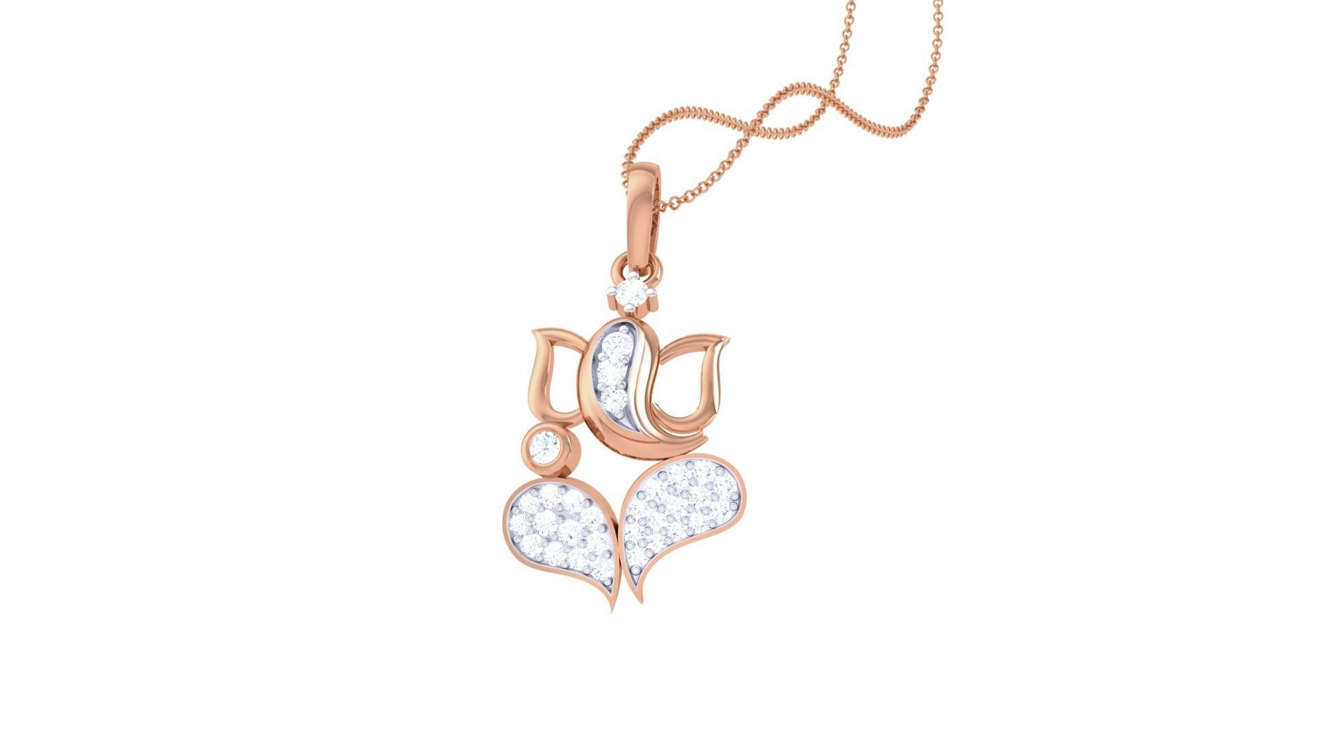 Spiritual Ganesha Pendant 3D print model_6