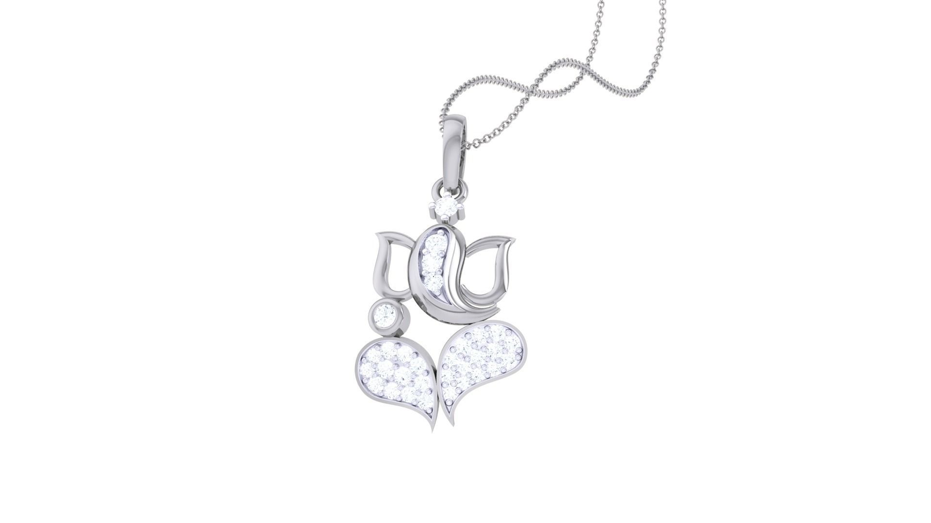 Spiritual Ganesha Pendant 3D print model_4