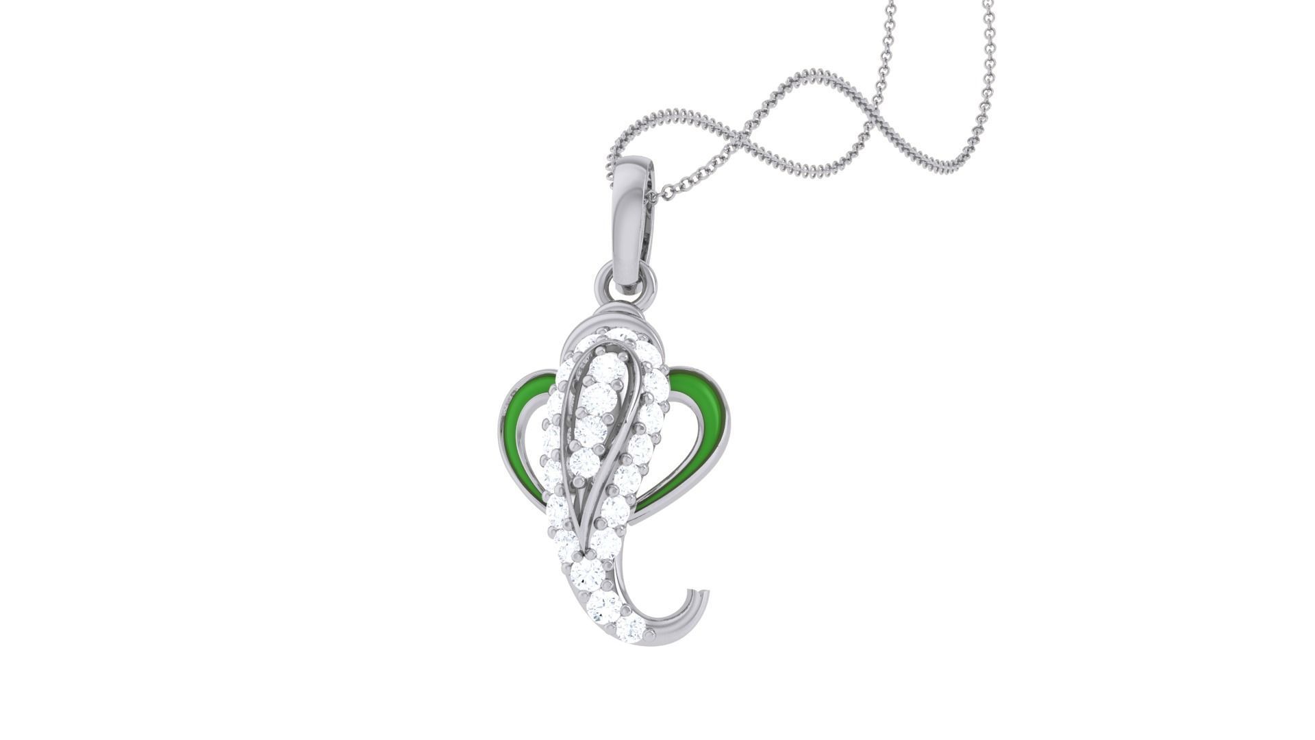 Spiritual Ganesha Pendant 3D print model_3