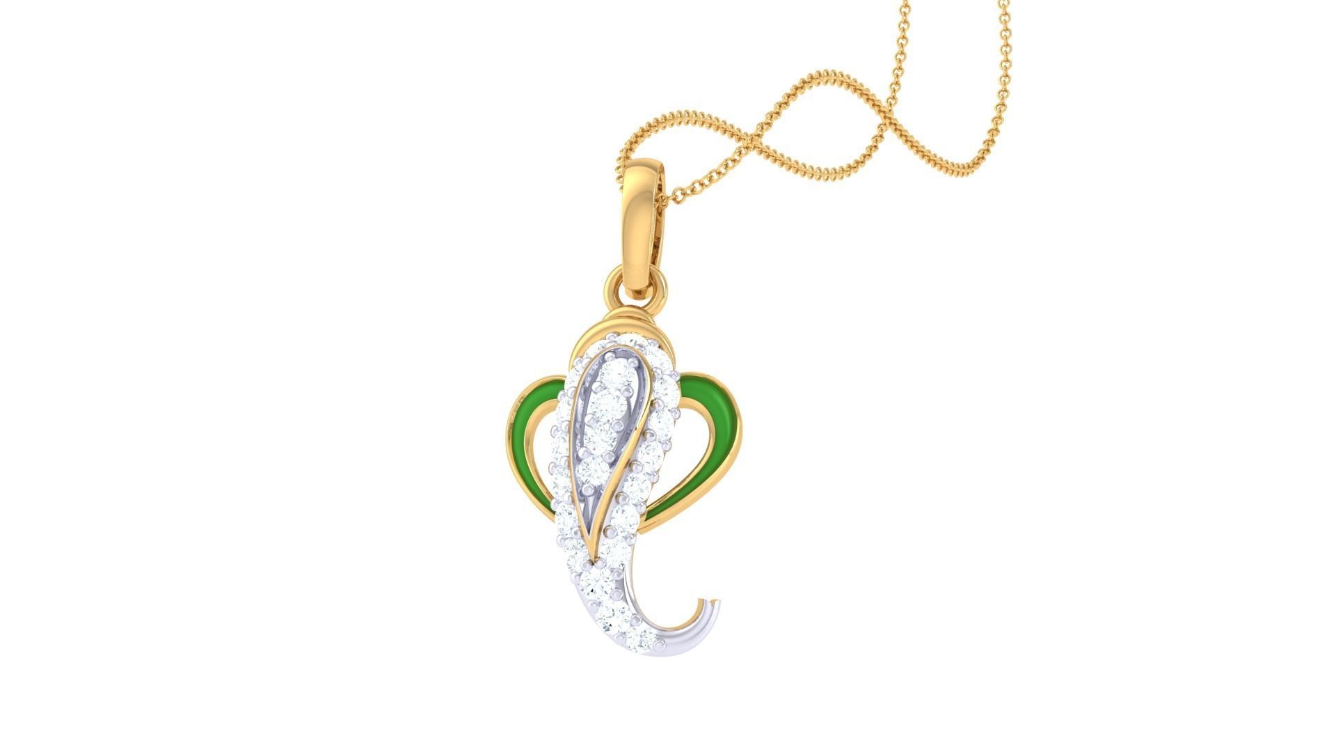 Spiritual Ganesha Pendant 3D print model_6