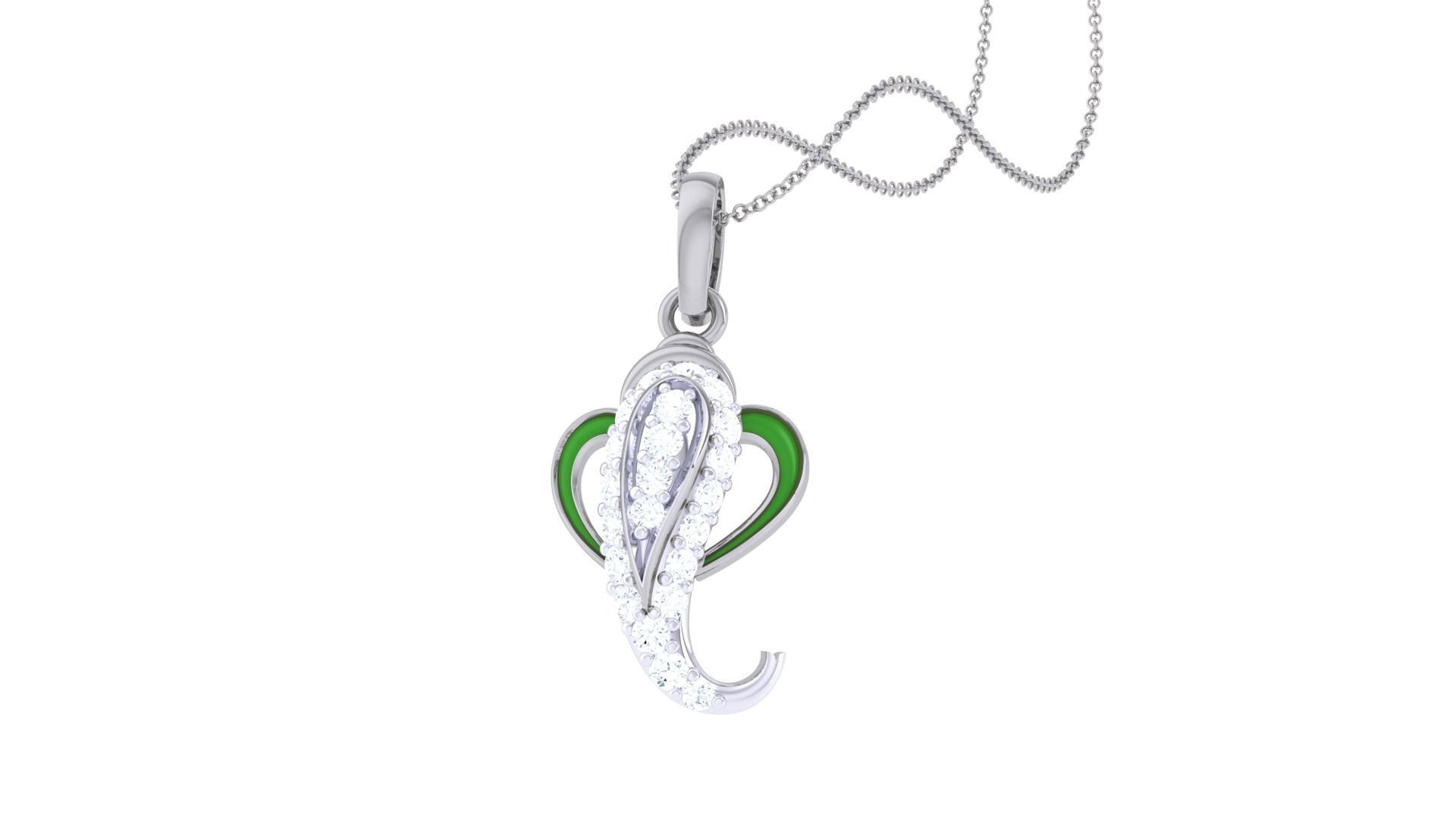 Spiritual Ganesha Pendant 3D print model_5