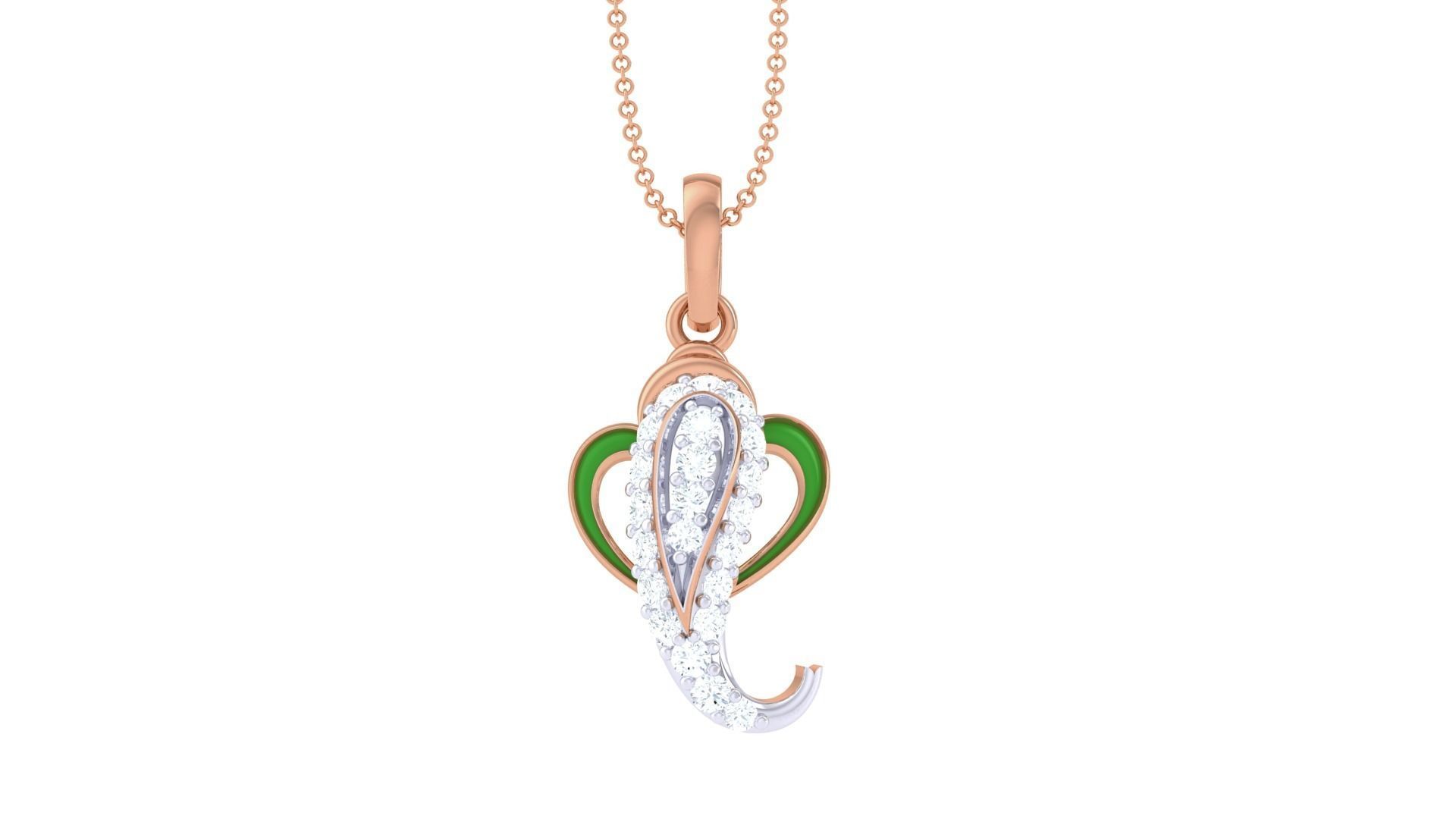 Spiritual Ganesha Pendant 3D print model_9