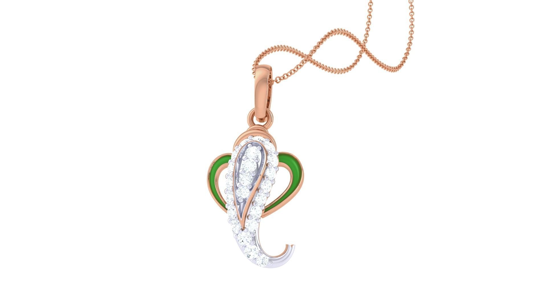 Spiritual Ganesha Pendant 3D print model_1