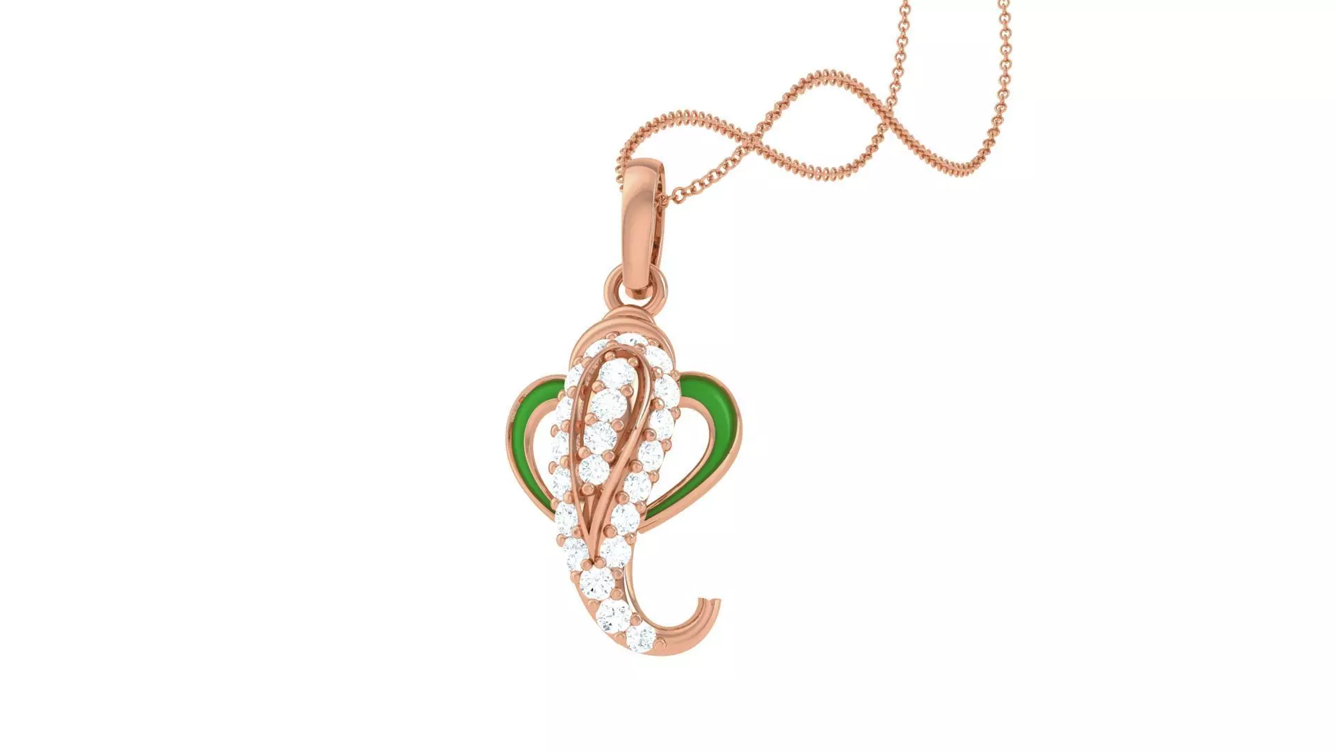 Spiritual Ganesha Pendant 3D print model_0