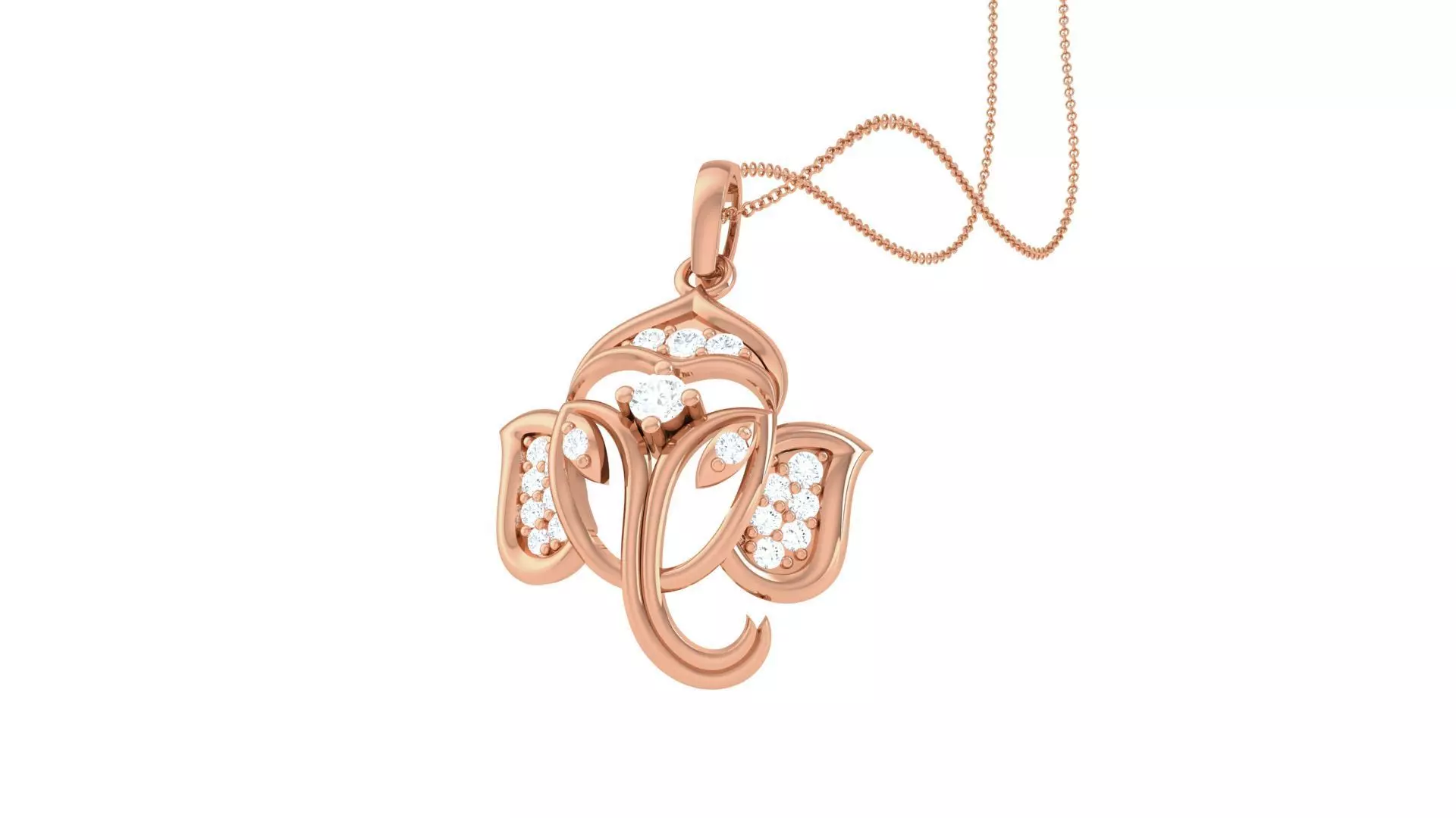 Spiritual Ganesha Pendant 3D print model_0