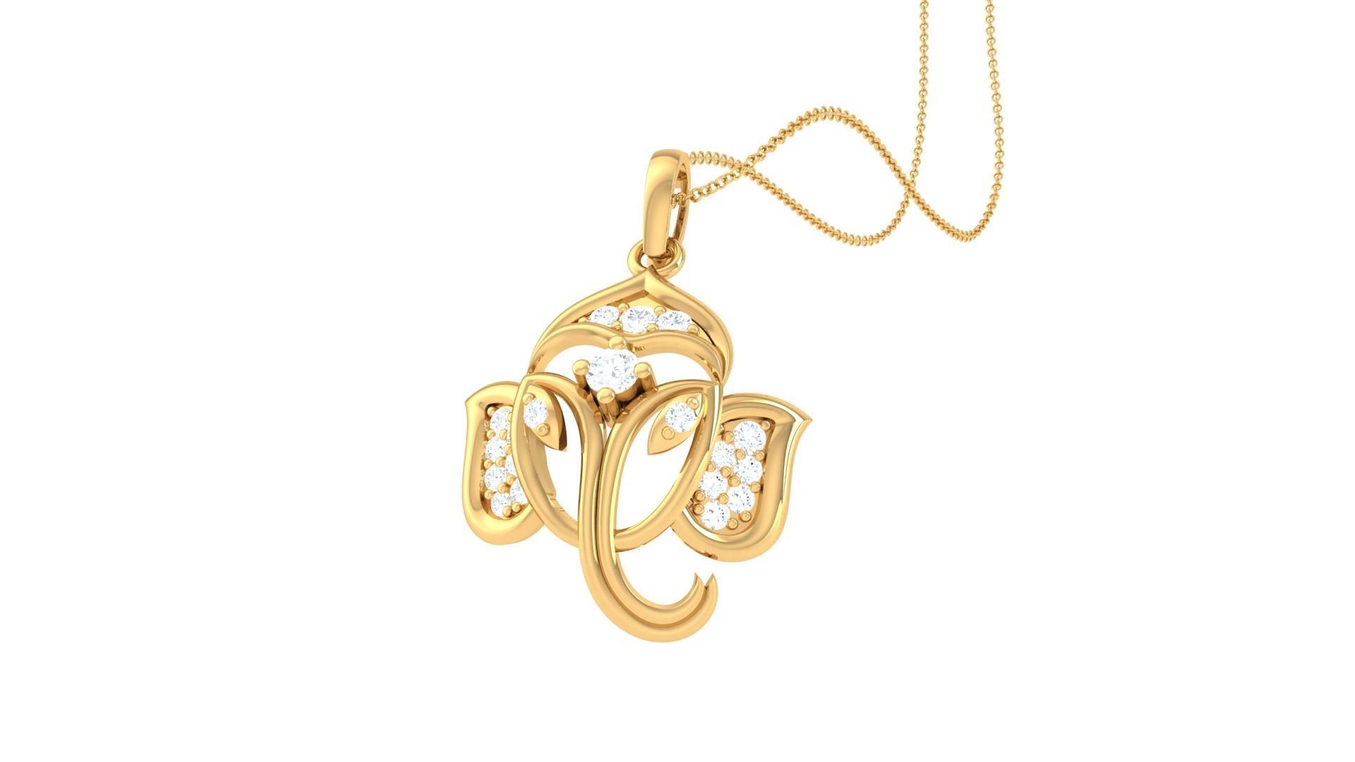 Spiritual Ganesha Pendant 3D print model_2