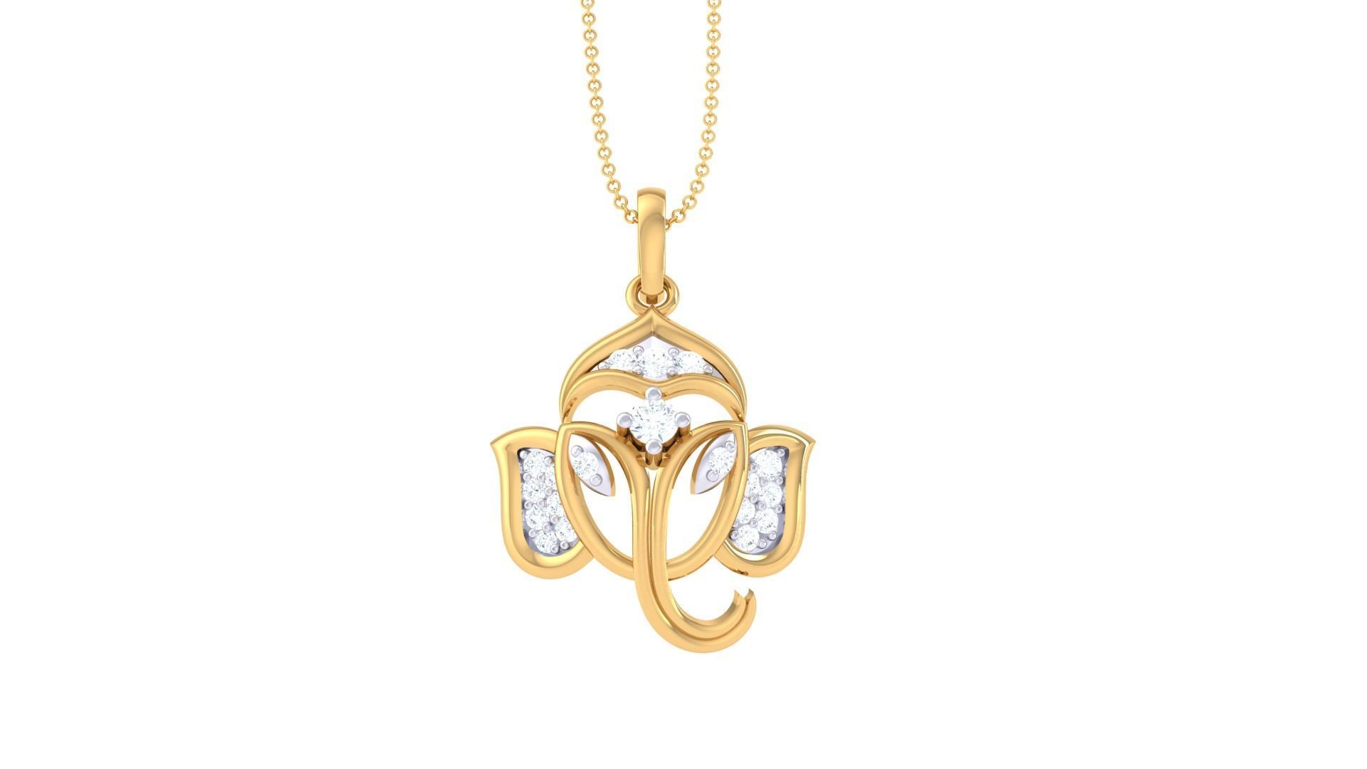 Spiritual Ganesha Pendant 3D print model_7