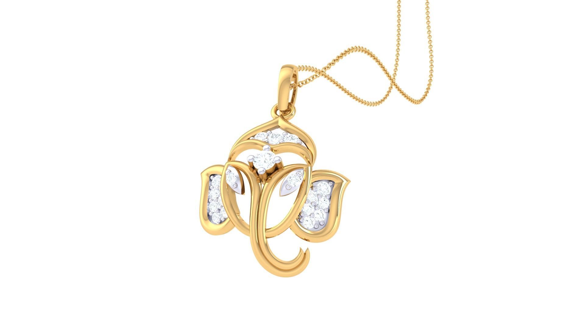 Spiritual Ganesha Pendant 3D print model_4