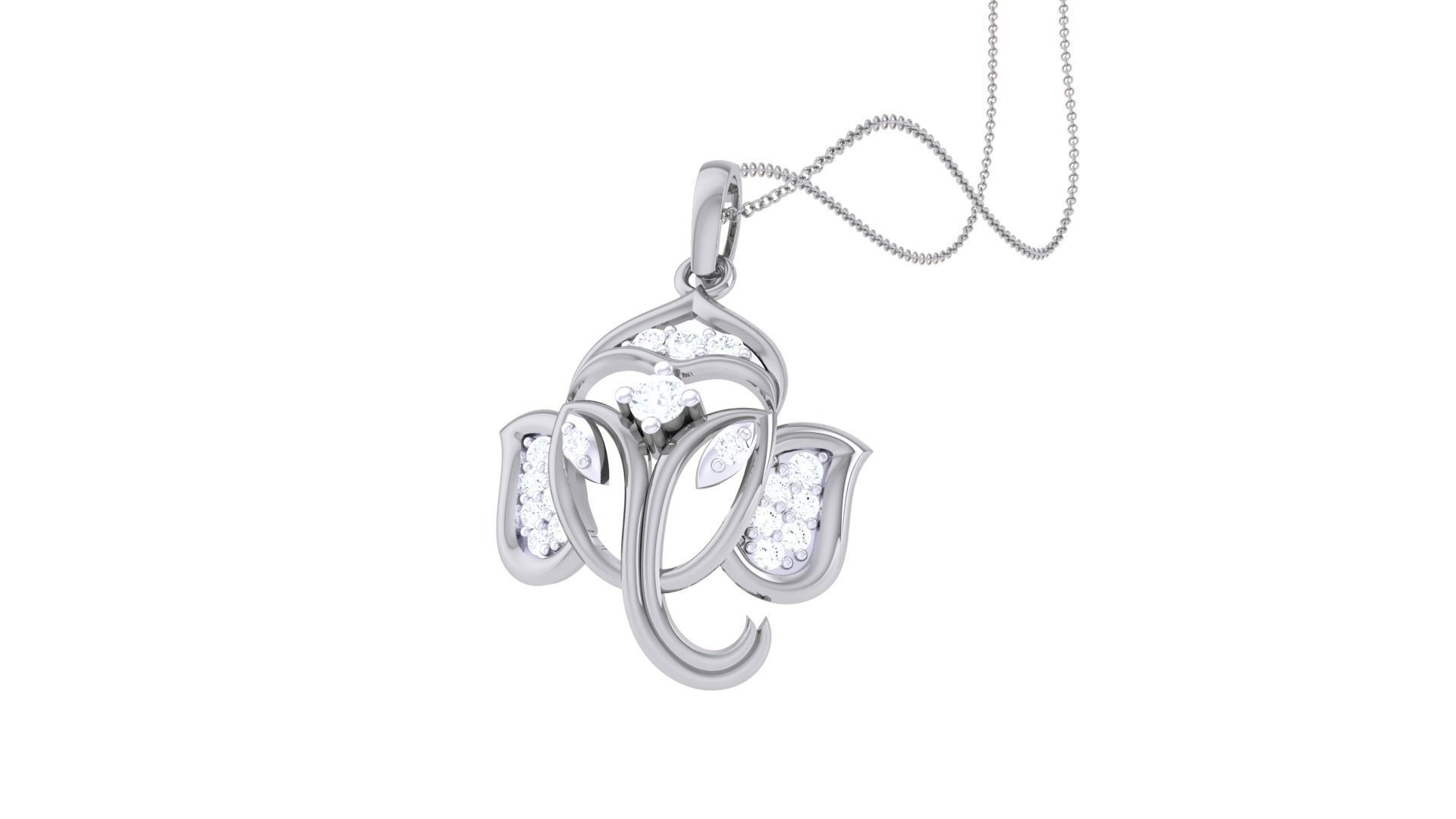 Spiritual Ganesha Pendant 3D print model_5