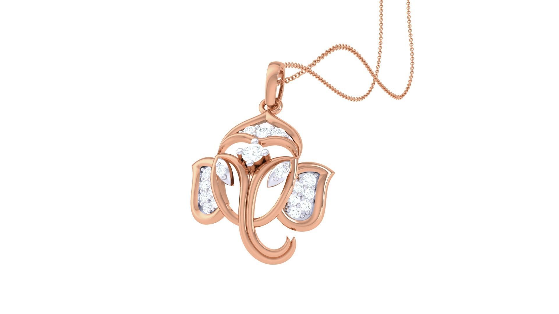 Spiritual Ganesha Pendant 3D print model_6