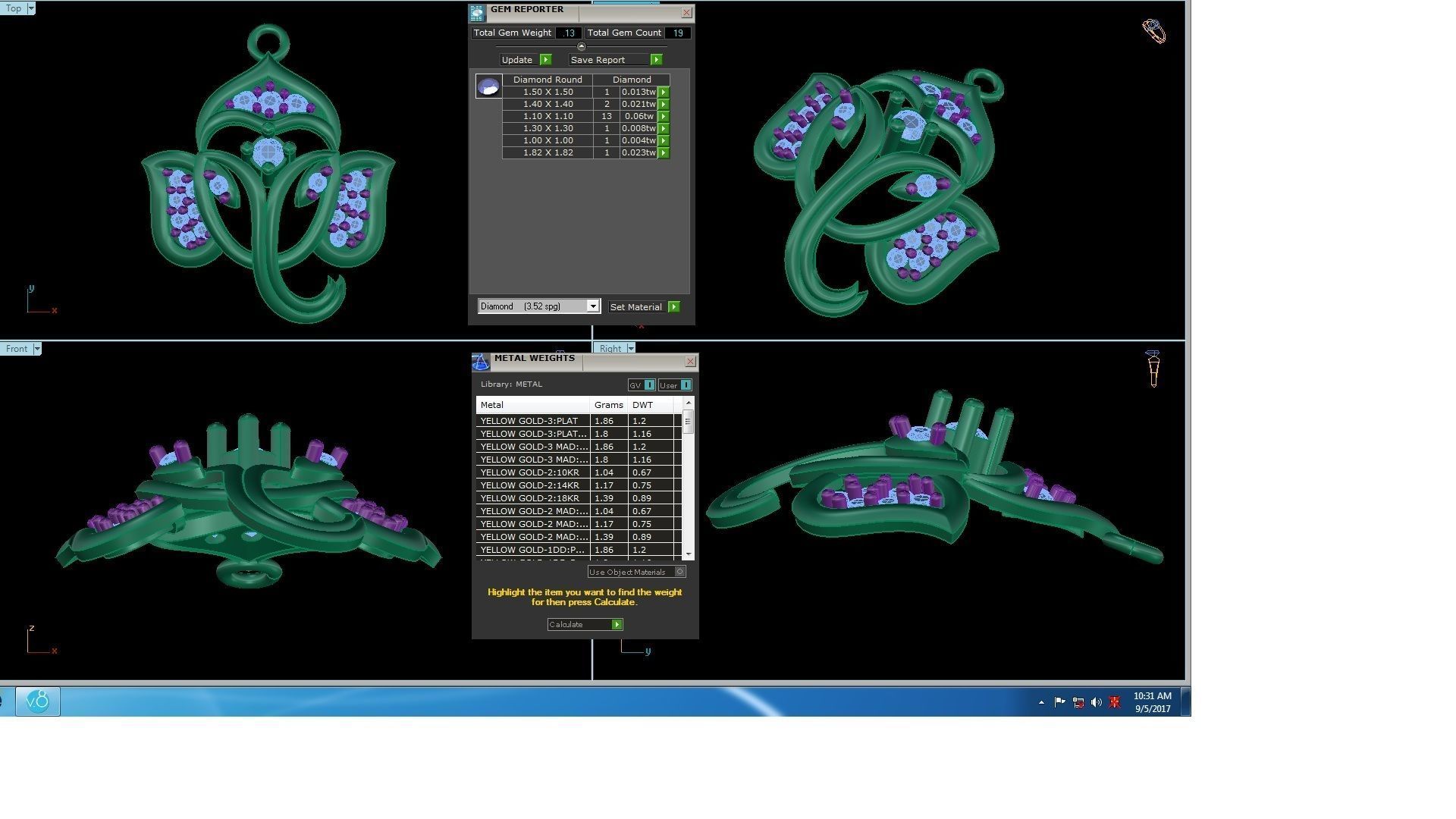 Spiritual Ganesha Pendant 3D print model_3