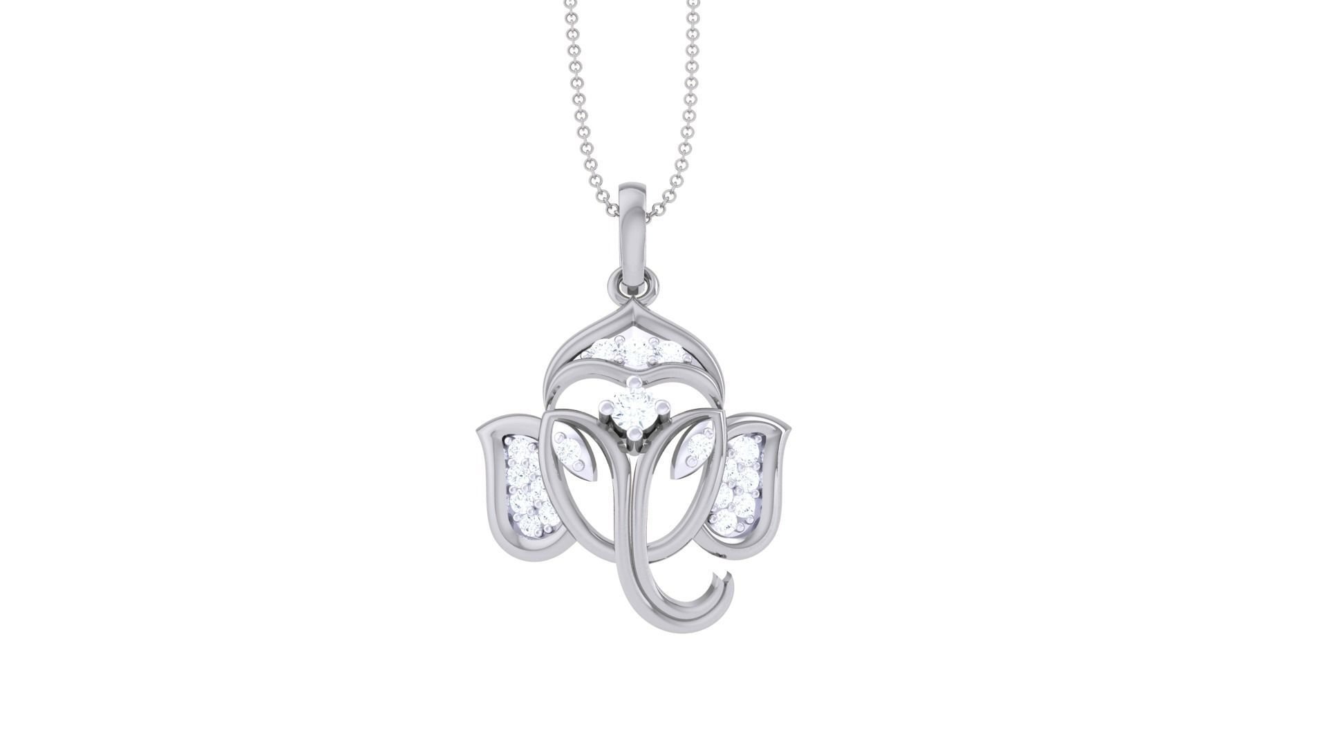 Spiritual Ganesha Pendant 3D print model_8