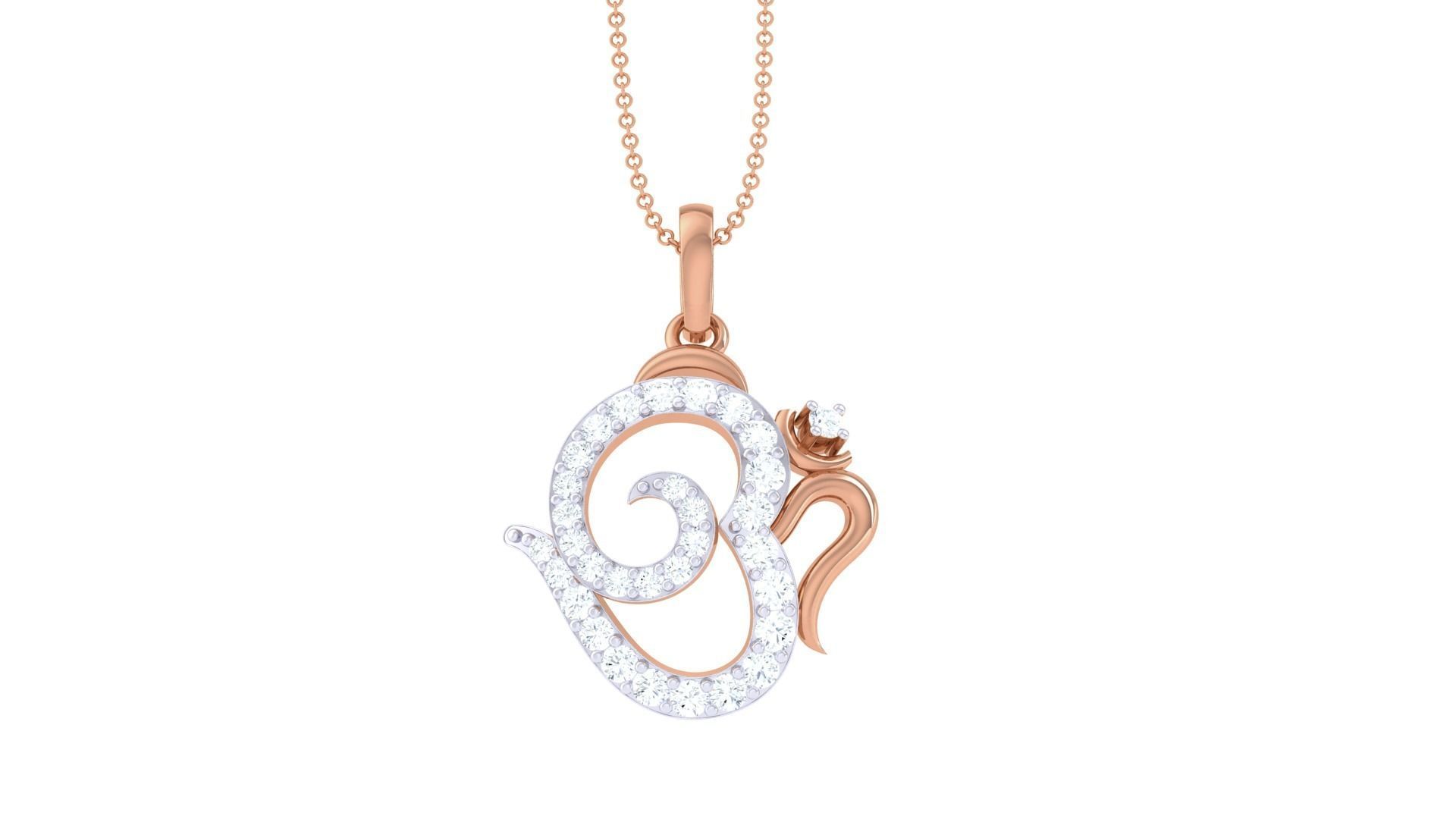 Spiritual Om Pendant 3D print model_9