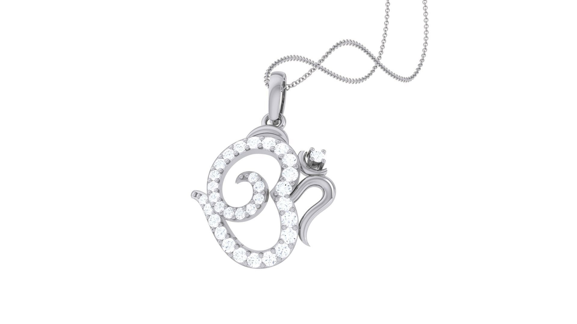 Spiritual Om Pendant 3D print model_1