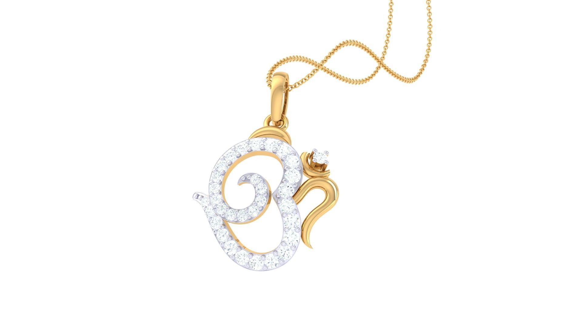 Spiritual Om Pendant 3D print model_6