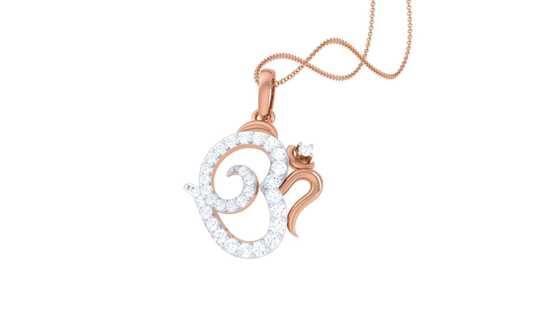Spiritual Om Pendant 3D print model_4