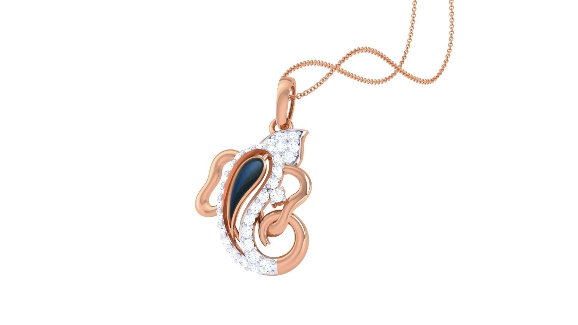 Spiritual Ganesha Pendant 3D print model_6