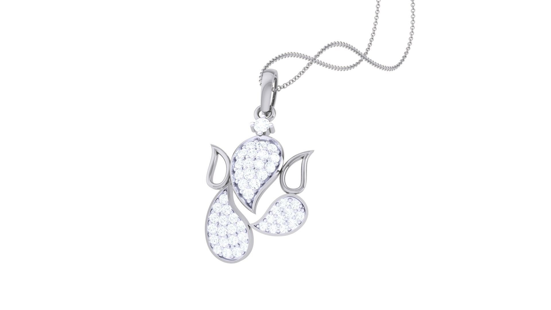 Spiritual Ganesha Pendant 3D print model_4