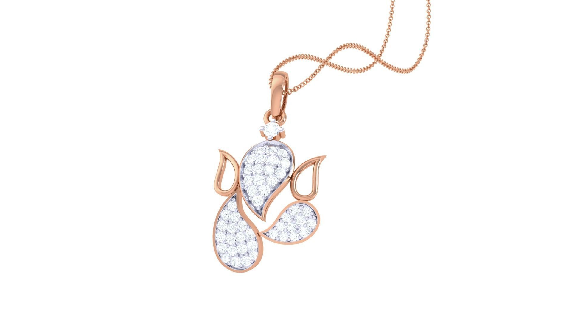 Spiritual Ganesha Pendant 3D print model_6