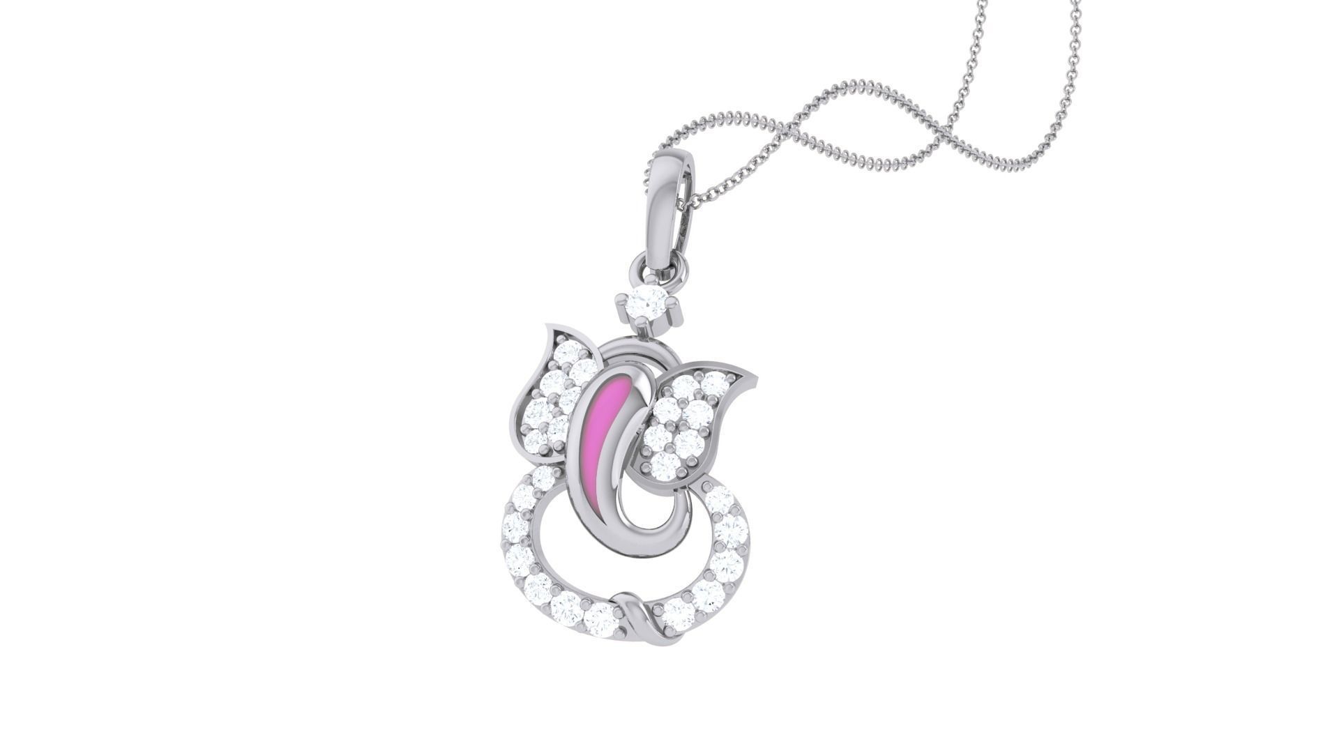 Spiritual Ganesha Pendant 3D print model_2