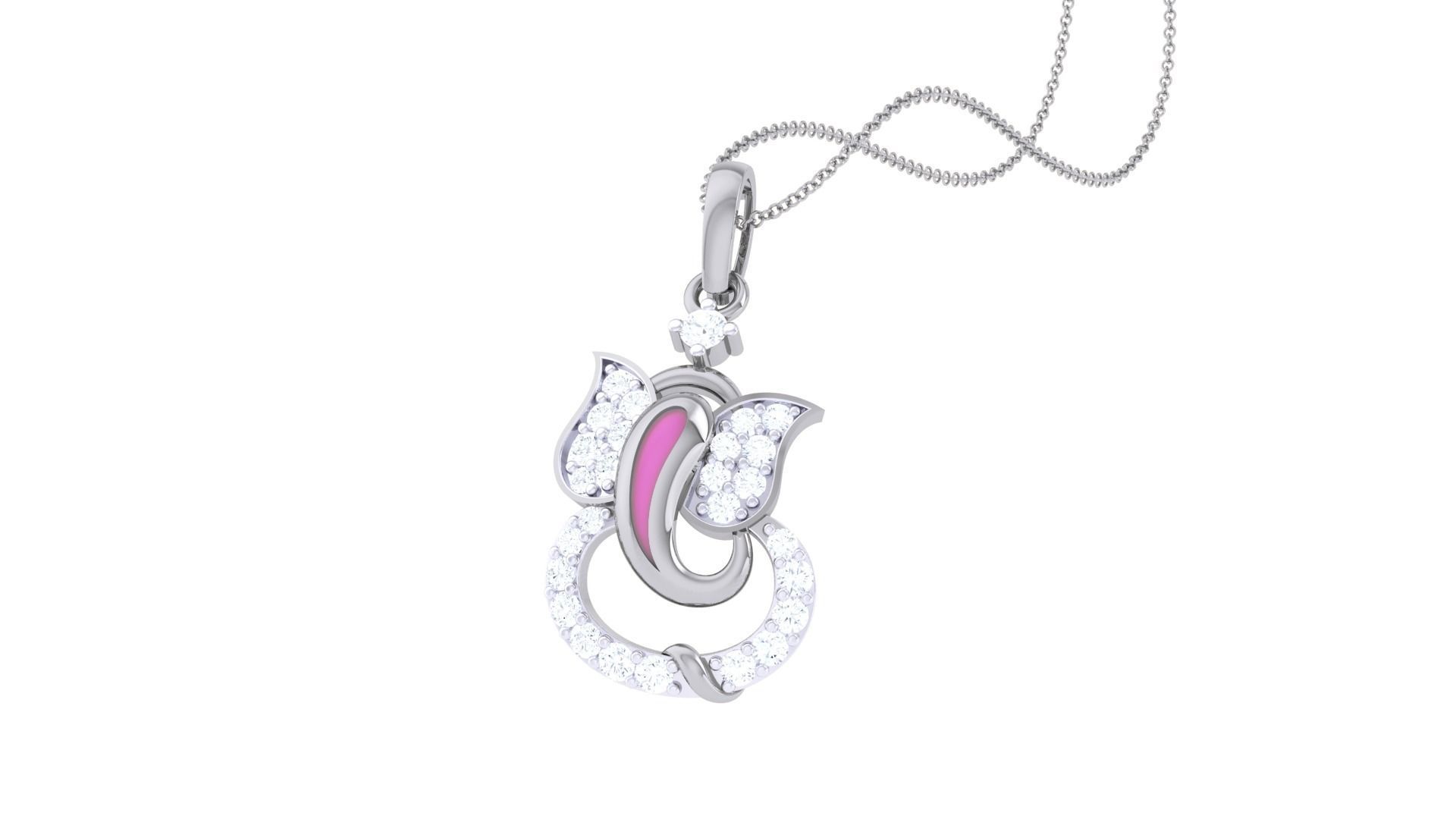 Spiritual Ganesha Pendant 3D print model_5